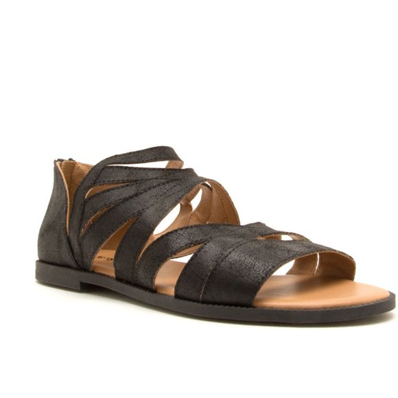 Black Gladiator Sandals - Picture 2 of 4